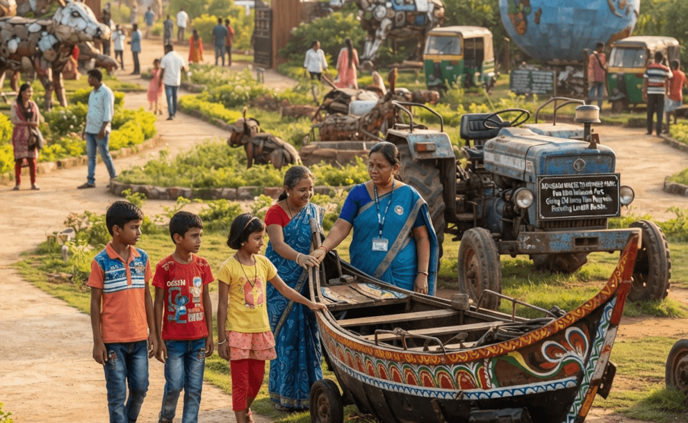 Odisha Town Turns Scrap Metal into Amazing Waste-to-Wonder Park